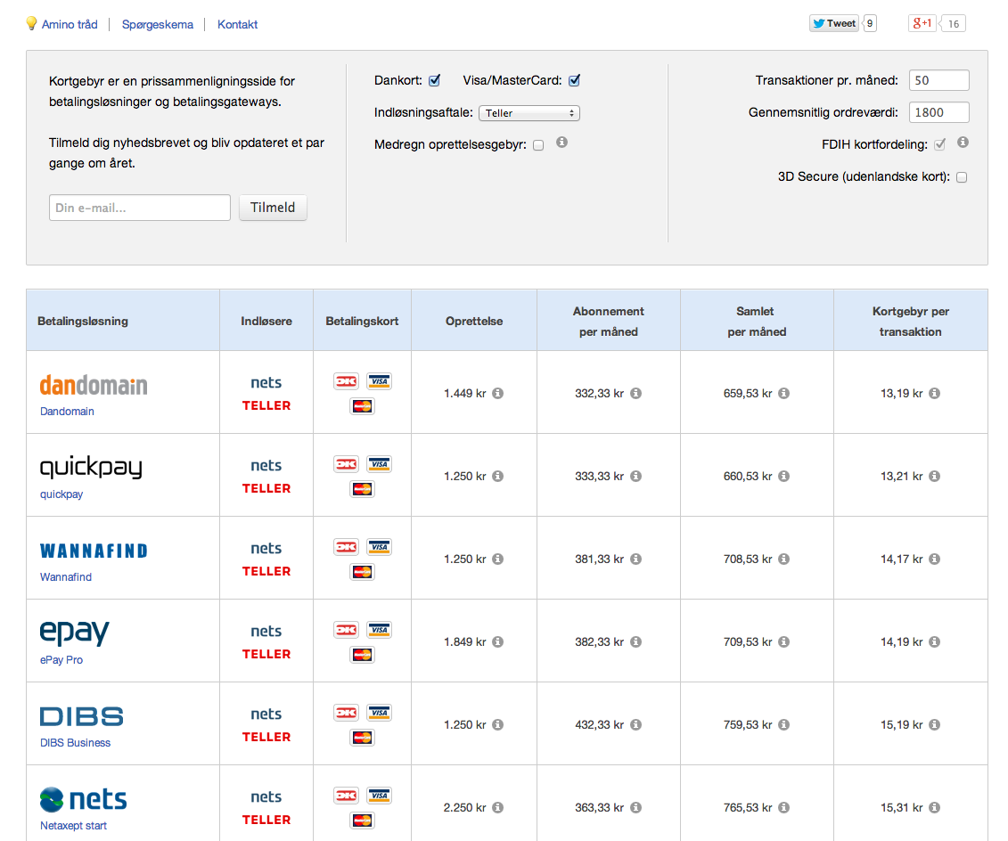 Betalingsystem til webshops